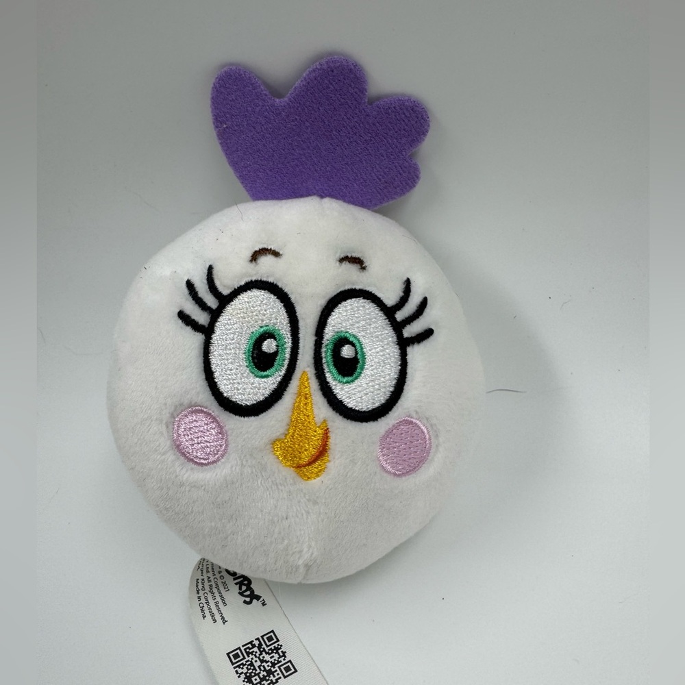 2021 Burger King Exclusive ANGRY BIRDS Matilda White/Purple Bird Ball Plush Toy